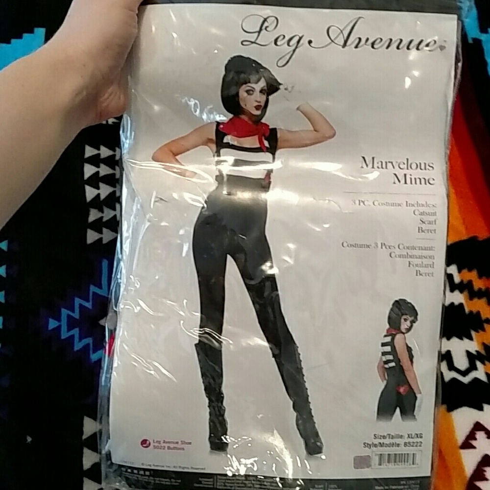 Mime costume size XL